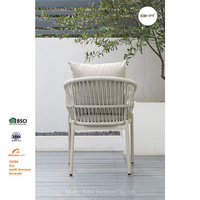 Chaise de salle à manger BHR pour l'extérieur, cadre en aluminium résistant aux intempéries, coussin imperméable, design moderne pour hôtel, jardin, entièrement personnalisable