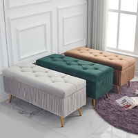 Canapé tabourets rangement or luxe nordique meubles moderne chevet lit banc velours maison salon salon accent canapé chaises