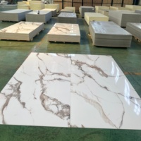 Panneaux en marbre UV en gros 1220*2440mm*3mm/2.5mm, feuille de marbre 4*8, panneaux en PVC pour la décoration murale