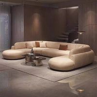 Canapé sectionnel en velours en forme d'arc, sur mesure, pour projets commerciaux, hôtels, halls d'entrée et villas, vente en gros directe d'usine, OEM ODM