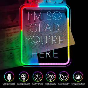 ฉันดีใจมากที่คุณมาที่นี่ป้ายนีออนสีสันสดใสสำหรับป้ายสีในห้องเรียน - Product Image 5