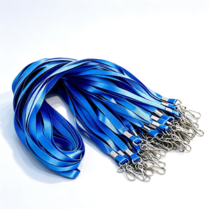 Cordon de cou uni en gros, couleur unie, avec logo personnalisé imprimé, pour événements, expositions, porte-badge de bureau avec crochet métallique - Product Image 1
