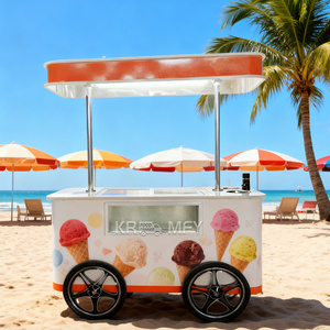 OEM New Electric Small Customizable Ice Cream Mobile Kitchen Food Dining Cart For Sale - Product Image 6