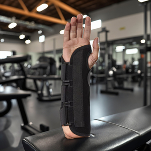 Kualitas tinggi kustom uniseks pelindung pergelangan tangan belat penjepit bungkus kain komposit <span class=keywords><strong>Hook</strong></span> <span class=keywords><strong>Loop</strong></span> penutupan untuk Carpal terowongan Post-bedah - Product Image 6