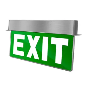 Led Emergency Sign Acrylic Escape Wall Mounted IP30 Standard exit sign aluminium