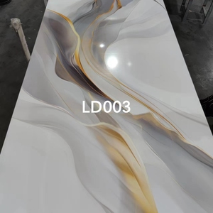 UV Marble Sheet PVC Wall Panels for <strong>Interior</strong> Decoration 4x9 UV Foam Wall Panel for Hotels Living Rooms <strong>Halls</strong> Hospitals - Product Image 2