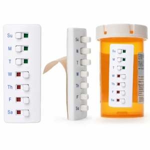 Organizador de Pastillas de ABS Duradero y Reutilizable al por Mayor, con Respaldo Curvo, Indicadores de Color para Medicamentos, Antideslizante, Portátil y Conveniente - Product Image 4