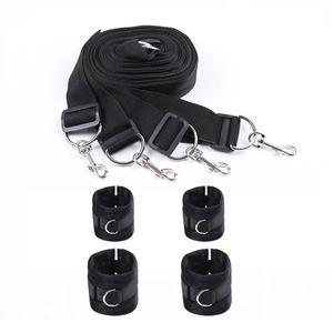 Cinturón de unión de pierna abierta Fetish Tobillo ajustable Esposas <span class=keywords><strong>BDSM</strong></span> Slave Furry Sex Bed Bondage juguetes Restricciones Cinturones SM Juego divertido para adultos - Product Image 2