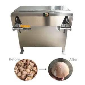 whole line coconut brown skin peeler machine coconut browning machine removing coconut shell husk