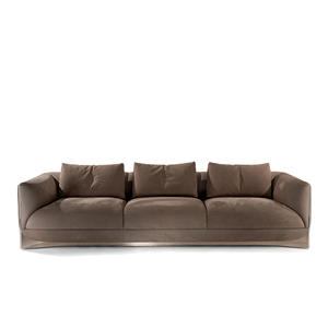 <span class=keywords><strong>Canapé</strong></span> design de luxe beige crème courbé en acier inoxydable base velours <span class=keywords><strong>2</strong></span> <span class=keywords><strong>places</strong></span> 3 <span class=keywords><strong>places</strong></span> 4 <span class=keywords><strong>places</strong></span> pour le salon - Product Image 1