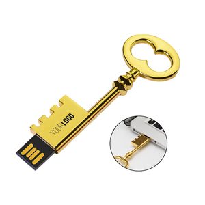 <strong>Vintage</strong> Metal Key 2.0 USB <strong>Flash</strong> Drive with Custom Logo 3.0 USB Memory Stick 8GB 16GB 32GB 64GB 128GB Pen Drive Zip Drive - Product Image 1