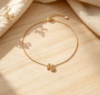 Bracelet minimaliste en acier inoxydable 316L, ange creux, chaîne fine, bijoux ange gardien, plaqué or 18 carats, cadeau pour femmes