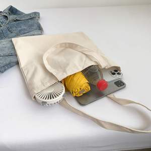 Sacs fourre-tout en toile de coton personnalisés, minimalistes, durables, vierges, polyvalents, recyclés, de haute qualité, pour femmes - Product Image 2