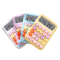 Calculatrice de bureau mécanique 2024 pour enfants, colorée, adorable, avec 12 grands affichages numériques, idéale pour les étudiants