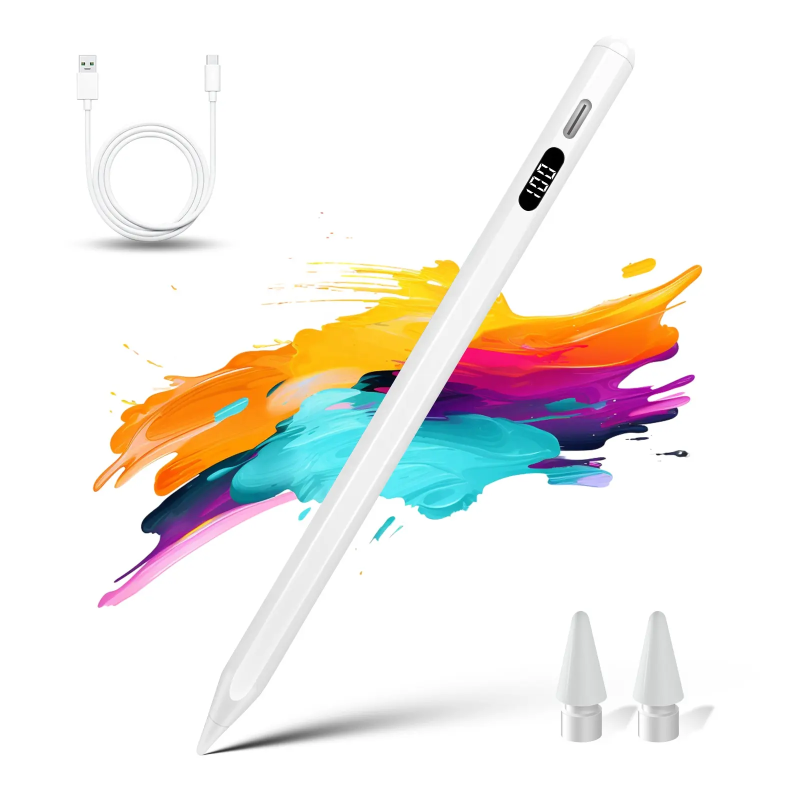 Nouveau Style Capacitif Magnétique Stylet Stylo Pad Tablettes Chiffre Puissance Écran D'affichage Paume Rejet Écriture Tactile Métal