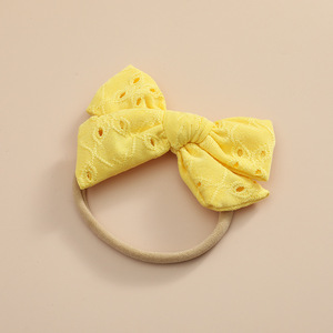 Diadema con lazo de encaje para bebé, diadema elástica de nailon súper suave para bebé, accesorios para el cabello ligeros que no dejan marcas - Product Image 6