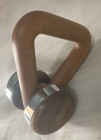 Ensemble d'haltères en noyer de luxe, équipement sportif professionnel en bois massif pour l'entraînement de force à domicile