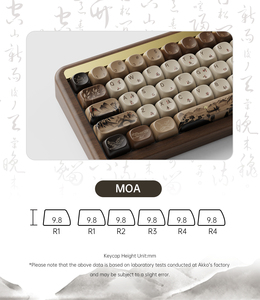 Tastiera Meccanica Personalizzata AKKO MU01 Mountain Seclusion OEM, Tastiere da Gaming con Lavorazione CNC in Noce, Tema Poesia, Keycaps con Stampa a Sublimazione - Product Image 2