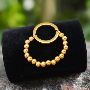 Fashion <b>Beaded</b> <b>Bracelet</b> 316L Stainless Steel PVD <b>Gold</b> Plating Sustainable Resistant - Product Image 3