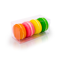 Boîte cadeau PET transparente personnalisée en acétate boîte pliable recyclable en plastique pour macaron de chocolat pour emballage de cadeau de Noël