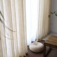 Rideau Voilage Élégant à Texture Unie 100% Polyester, Isolant et Ignifuge, Marque Zucchi, Style Moderne Populaire Américain et Nordique