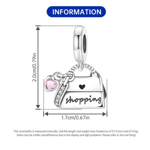 Pulsera de Cuentas de Cobre Blanco Original - Joyería Colgante Decorativa para Mochilas de Niñas, Accesorios Personalizados para Mujer - Product Image 3