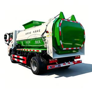Camion à ordures alimentaires Dongfeng Dolica 8CBM avec réservoir rond en acier inoxydable - Product Image 2