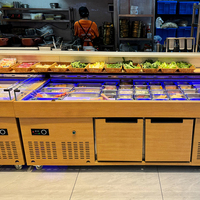YINZHENG Vitrinas Refrigeradas Comerciales para Ingredientes, Vitrina Refrigerada para Frutas, Plataforma de Hielo