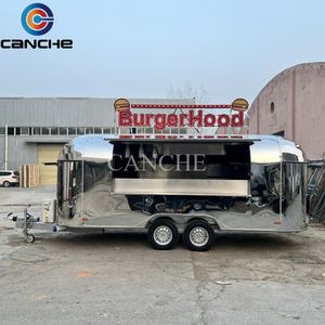 Meilleures ventes de remorques alimentaires mobiles, camions de restauration, traiteurs, remorques en acier inoxydable multifonctionnelles, friteuse rapide, grill, pizza - Product Image 3