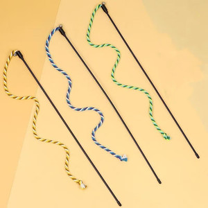 Suministros para mascotas al por mayor: Varita interactiva para gatos con cascabel, juguete de peluche con cuerda para gatitos, varita de juguete para provocar gatos - Product Image 5