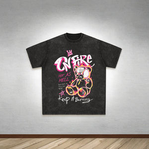 Suéter de punto personalizado, 100% algodón orgánico, color rosa sólido, con efecto lavado ácido, moderno, de secado rápido, ligero, holgado, ecológico, transpirable, 260 gramos - Product Image 3