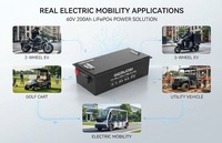 Paket Baterai Lithium LiFePO4 Kapasitas Tinggi 60V 200Ah untuk Kendaraan Listrik, Golf Cart, Kendaraan Utilitas, OEM, ODM