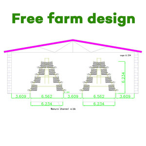 Gia cầm trang trại 2000 chim kim loại mạ kẽm động vật trứng pin lồng lớp đẻ gà chăn nuôi lồng - Product Image 4