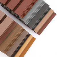 Panneau de plafond extérieur en WPC à grain de bois co-extrudé, revêtement décoratif en WPC, panneau mural composite bois-plastique