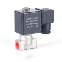 Vanne solénoïde à bille haute pression YSE-6ES pour gaz DN6MM G1/4 normalement ouverte en acier inoxydable haute température AC220V DC24V