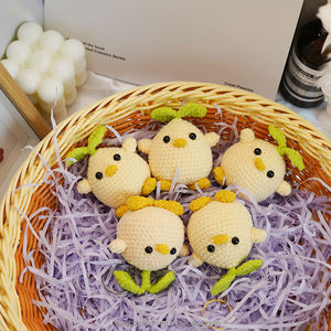 Adorable Peluche <span class=keywords><strong>de</strong></span> Pollito Tejido a Crochet, Muñeco Artesanal <span class=keywords><strong>de</strong></span> Ganchillo, Relleno <span class=keywords><strong>de</strong></span> Algodón PP Súper Suave, Ecológico, Personalización ODM - Product Image 3