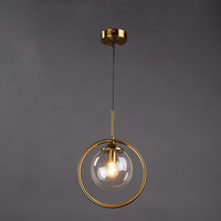 Zèle Éclairage E27 Lustre Suspendu Cuisine Restaurant Moderne Globe En Verre Rond Bulle Boule Pendentif Lumière