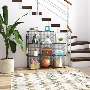 Vật liệu sắt <span class=keywords><strong>8</strong></span> Cube dây lưới lưu trữ Kệ - Product Image 6