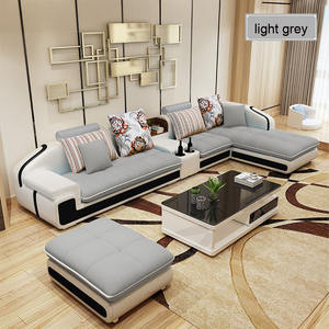 أريكة قماشية جديدة، تصميم عصري بسيط لغرفة المعيشة، طقم أثاث بتكنولوجيا القماش المقاوم للماء، أريكة قابلة للإزالة والغسل - Product Image 2