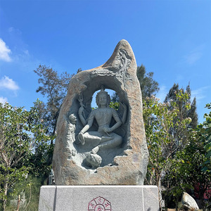Temple Jardin Bleu <span class=keywords><strong>Pierre</strong></span> Bouddha Statue Assis Bouddha <span class=keywords><strong>Sculpture</strong></span> <span class=keywords><strong>Pierre</strong></span> <span class=keywords><strong>Sculpture</strong></span> - Product Image 1