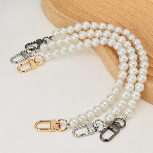 28cm Length Pearl Design Short Length Decorative Wrist Band Strap Lanyard Anti Lost Loop for Mobile Phone case Hand Bag