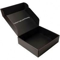 Boîte PIP noire livraison postale Mailer Pop Up boîte de papier d'expédition en carton pliable