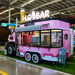 Camion de restauration mobile professionnel avec cuisine complète en acier inoxydable pour la vente rapide de glaces, hot-dogs et snacks - Product Image 1
