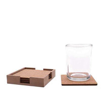 Sous-verre carré en liège vierge pour table, vente en gros