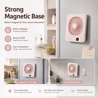 Leistungsstarker magnetischer Tischventilator, wiederaufladbar, Typ C, für Kühlschrank, Zuhause, Büro