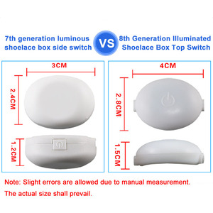 Lacets lumineux en nylon à LED, 1 paire, prix d'usine, en stock, 3 modes, 7 couleurs clignotantes pour les fêtes - Product Image 5