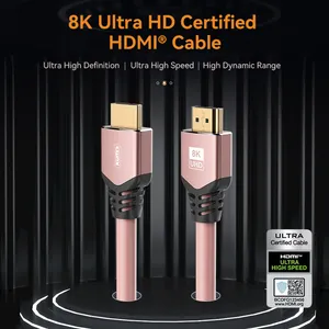 Cabo hdmi para tv hdr hdcp, suporte 8k 120hz 3d 48gbps 2160p cabo hdmi