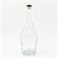 Botol Kaca Silinder Premium 6000ml Kapasitas Besar Bebas Timbal untuk Kemasan Brandy Whiskey Wine dengan Ukiran Dekal dan Sumbat Gabus