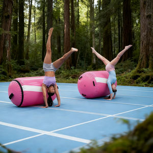 Rodillo de aire inflable de gimnasia plegable impermeable de PVC duradero de Color personalizado OEM para gimnasio - Product Image 1