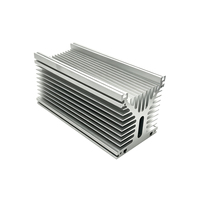 Disipador de Calor de Aluminio con Aletas Simétricas de Canal Central, Disipador de Calor Modular Extruido para Equipos de Conversión y Almacenamiento de Energía Renovable